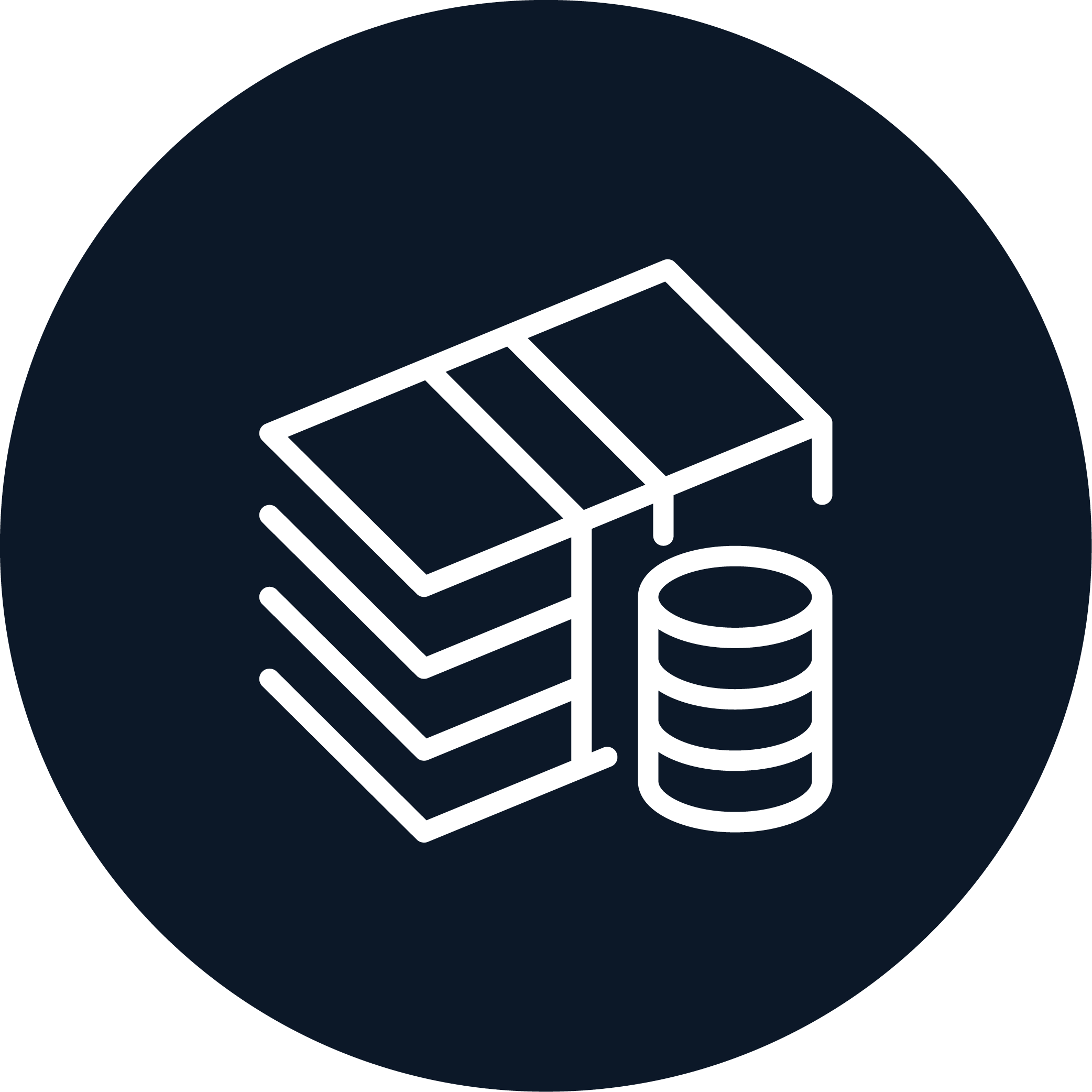 Icon depicting criteria for receiving different investment sizes.